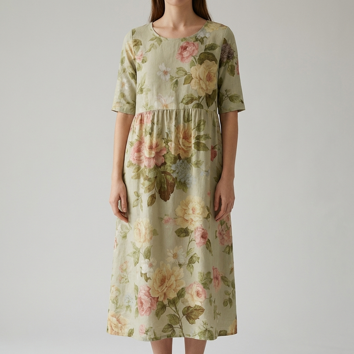 Women's Khaki Midi Dress