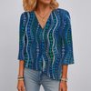 Women's Abstract Polka Dot Blouse