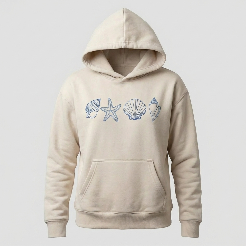 Women's Seashell Print Hoodie