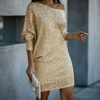 Party Dress with Contrasting Sequins | Radiant Elegance