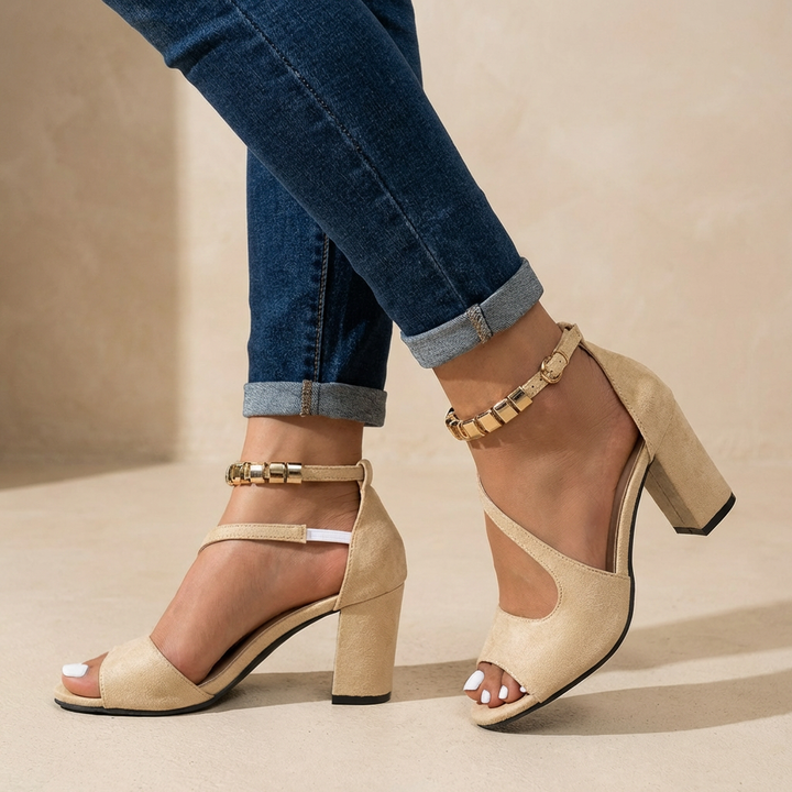 Women's Open Toe Block Heels | Ankle Strap