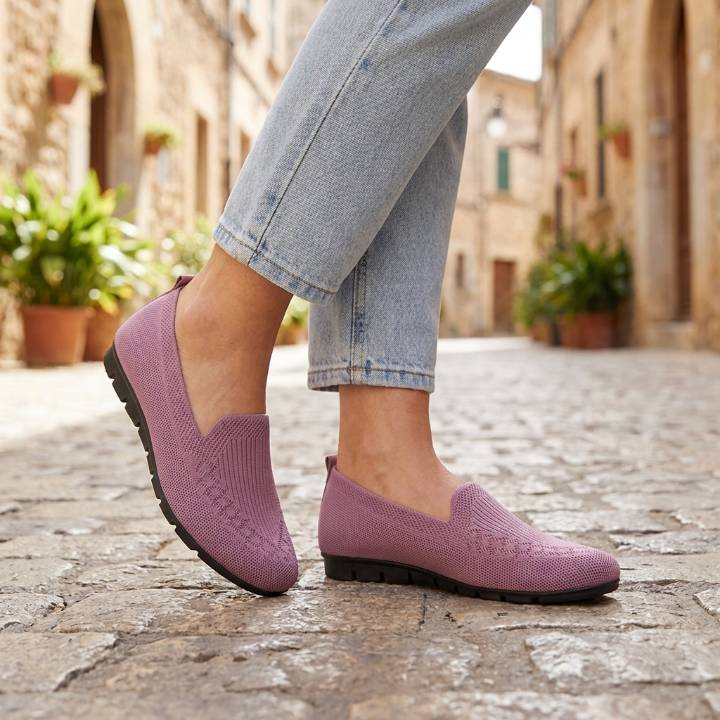 Comfortable Slip-On Knit Shoes for Everyday Wear – Stylish and Breathable