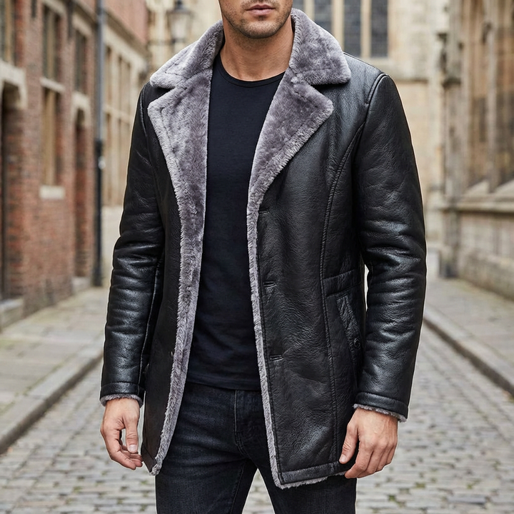 Wool Winter Coat – Elegant Coat for Men, Warm