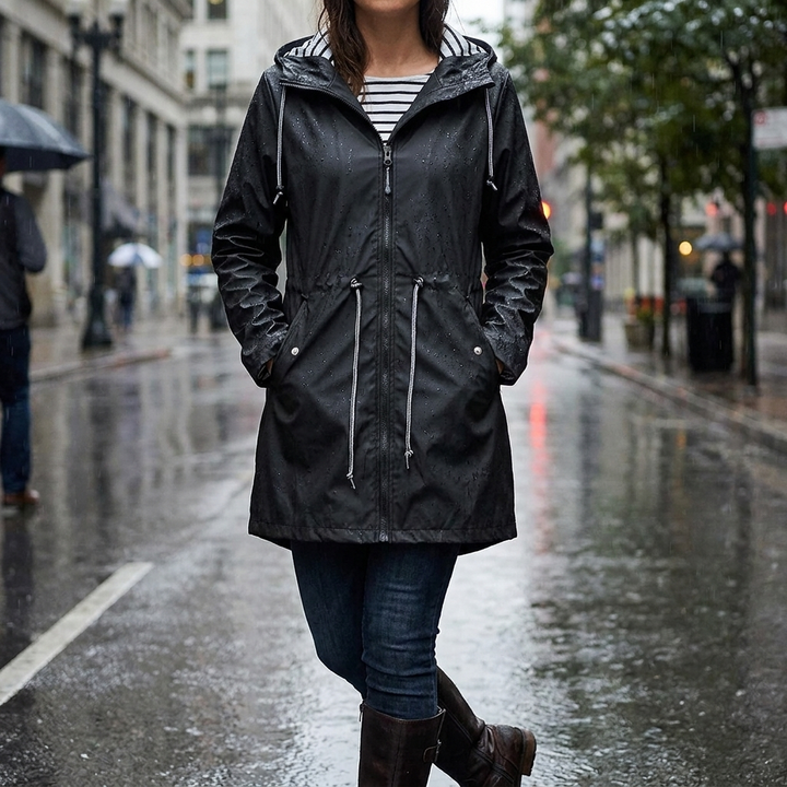 Waterproof Jacket with Hood for Women