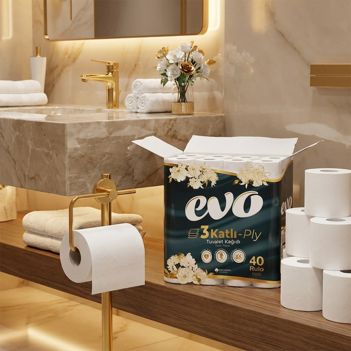 120x Luxury Evo Toilet Rolls 3-Ply