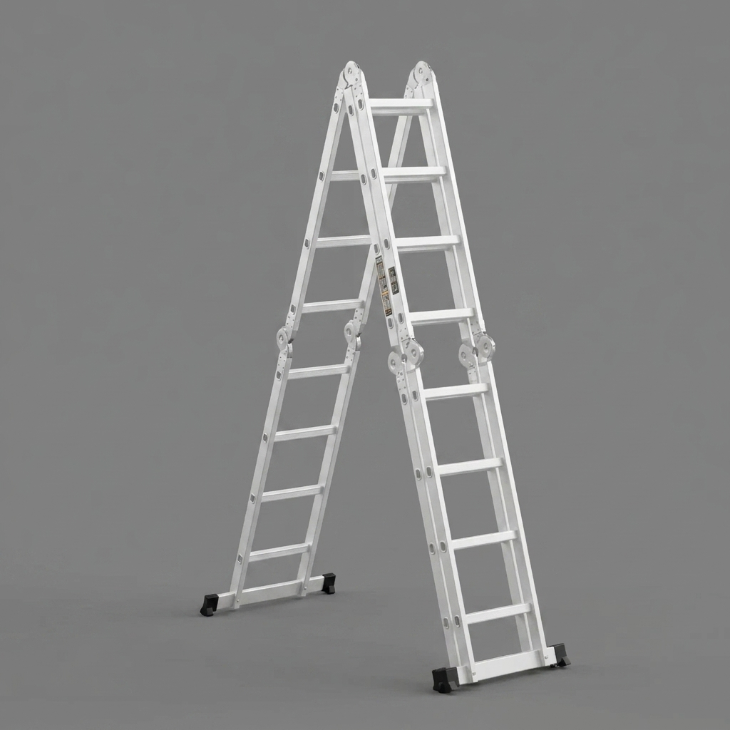 14 in 1 Multi-Purpose Aluminum Alloy Combination Ladder 4.7M/15.5FT Folding Steps Ladders 150kg/330lbs Capacity