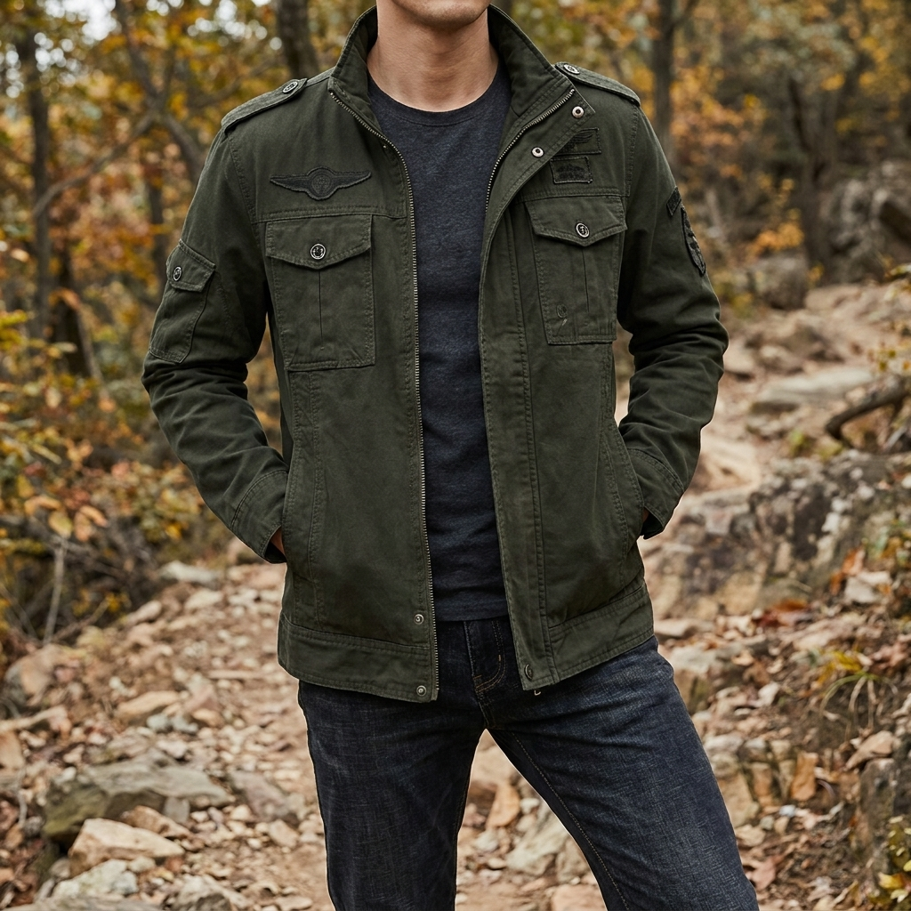 Long-Sleeve Biker Jacket for Men | Casual Edge