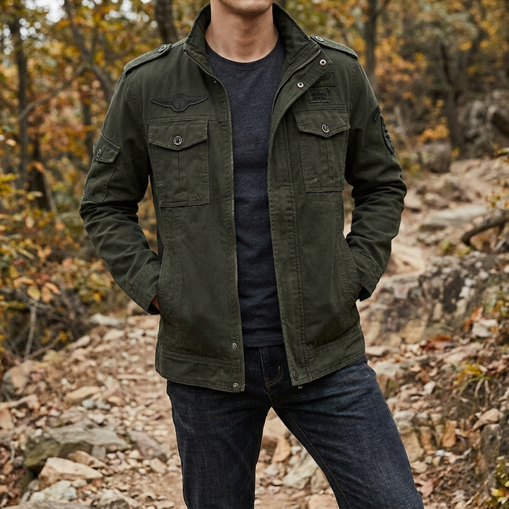 Long-Sleeve Biker Jacket for Men | Casual Edge