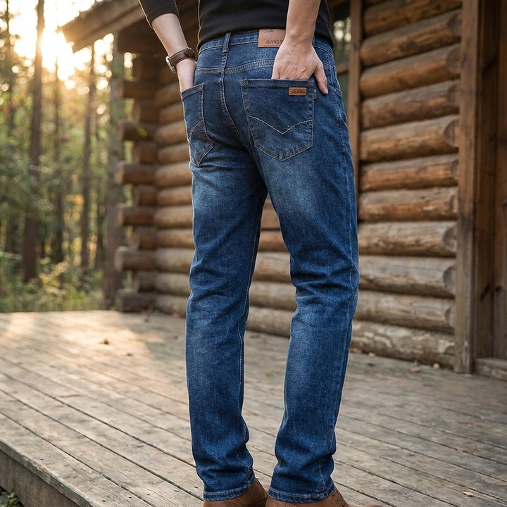 Men's Straight Leg Jeans - Durable Denim