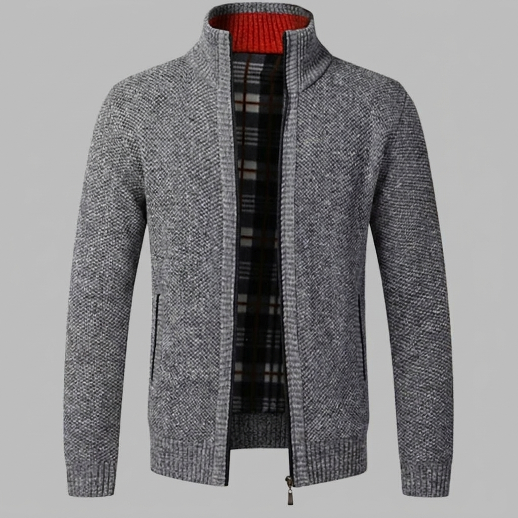 Stylish Zipper Knit Sweater for Men