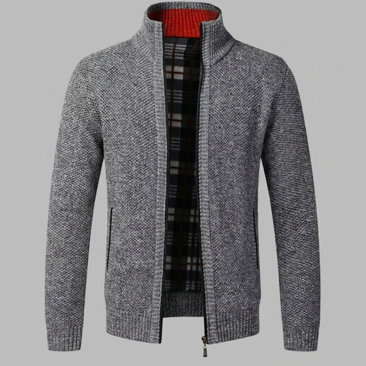 Stylish Zipper Knit Sweater for Men
