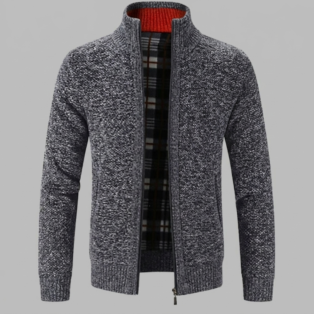 Stylish Zipper Knit Sweater for Men