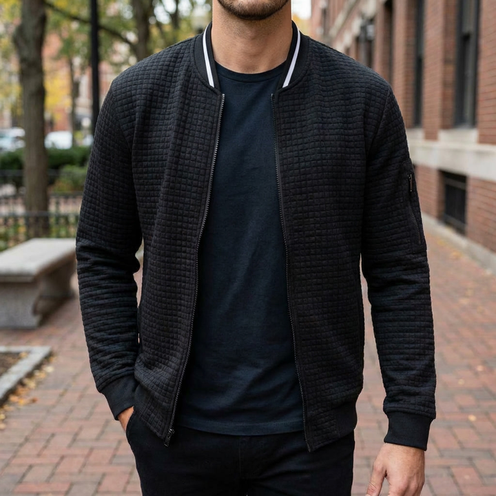 Comfortable and Warm Men’s Zip-Up Sweater