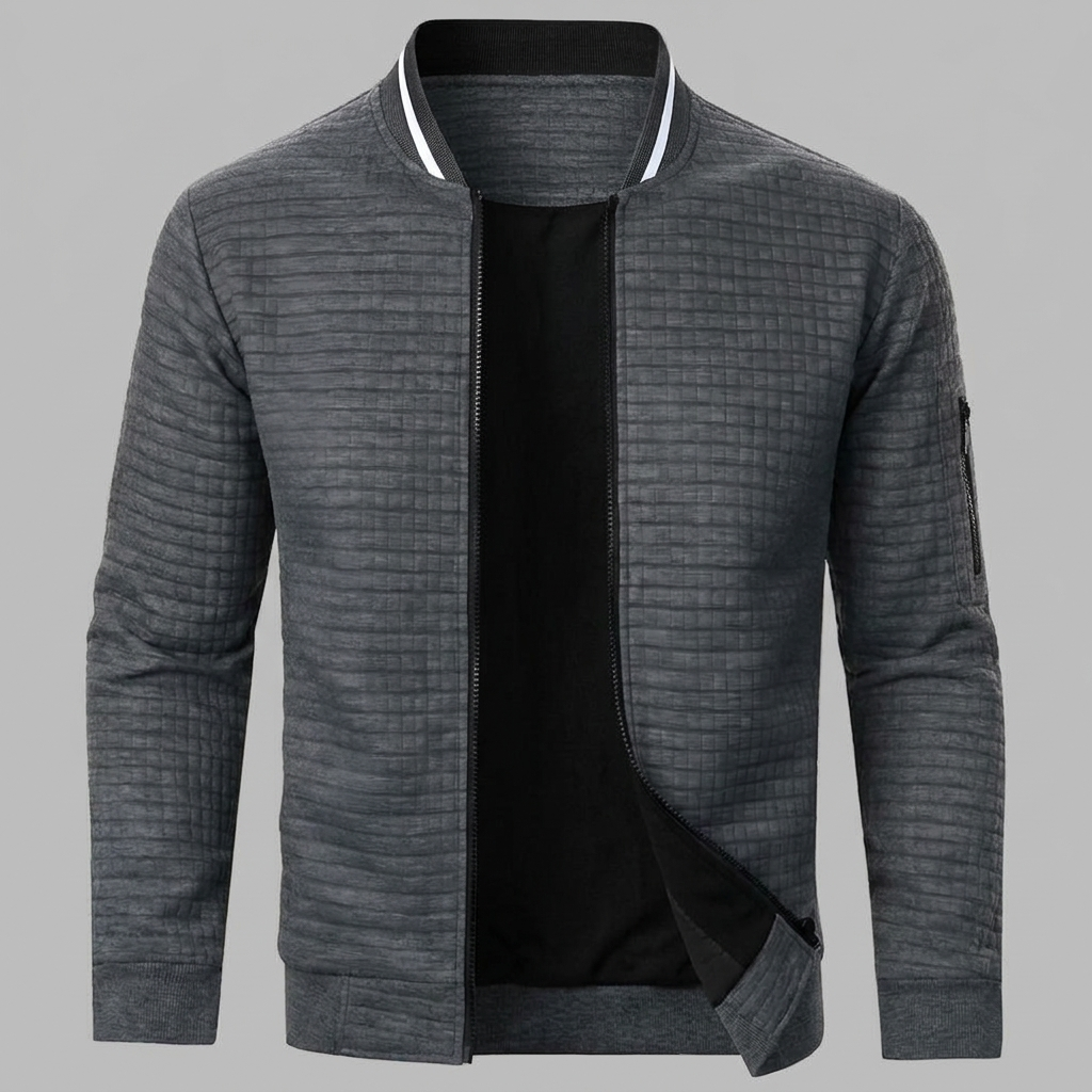 Comfortable and Warm Men’s Zip-Up Sweater