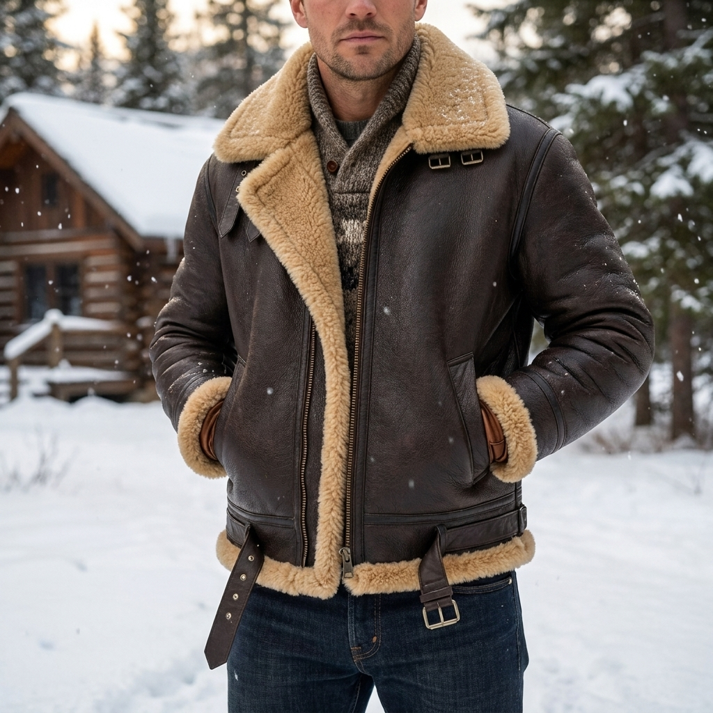 Shearling Sheepskin Flying Jacket