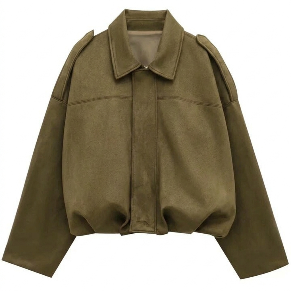 Addison Cropped Zip-Up Bomber Jacket – Stylish Everyday Layer