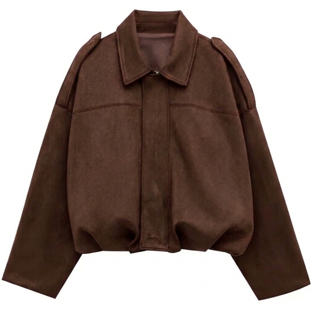 Addison Cropped Zip-Up Bomber Jacket – Stylish Everyday Layer