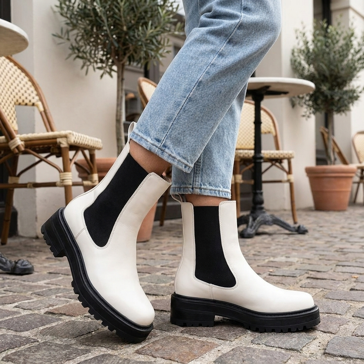 Charmed Elastic-Panel Ankle Boots
