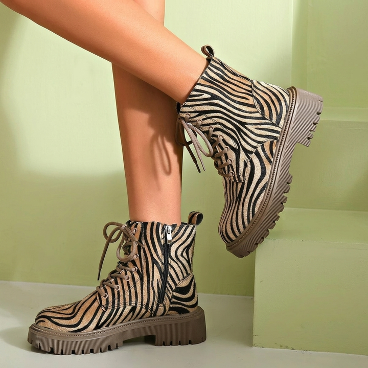 Animal Print Ankle Boots