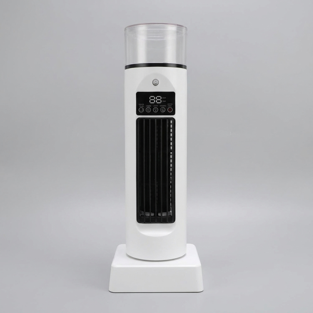 Portable Desktop Air Cooler Fan with Humidifier, USB Powered, Bladeless, 6-Speed, Remote Control