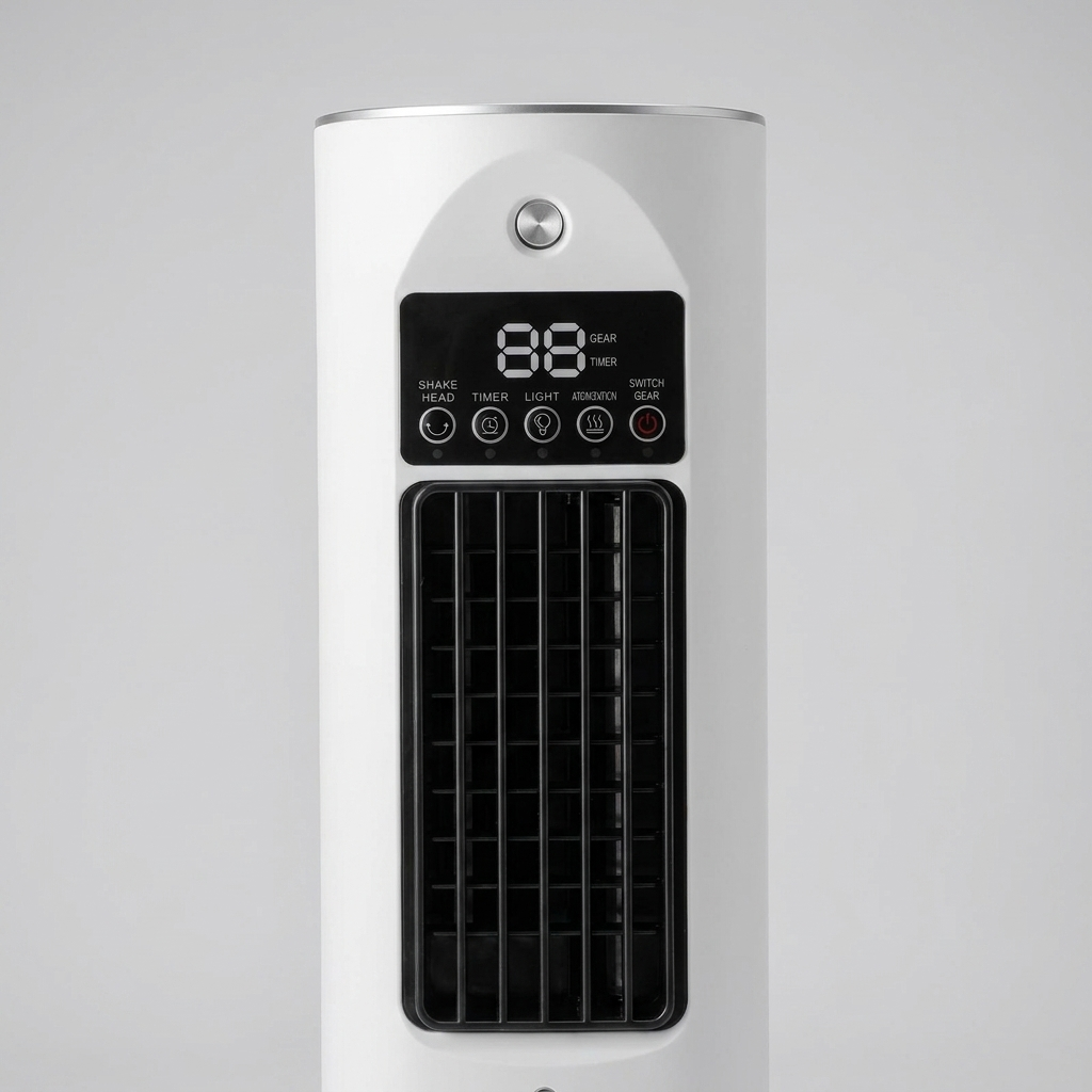 Portable Desktop Air Cooler Fan with Humidifier, USB Powered, Bladeless, 6-Speed, Remote Control