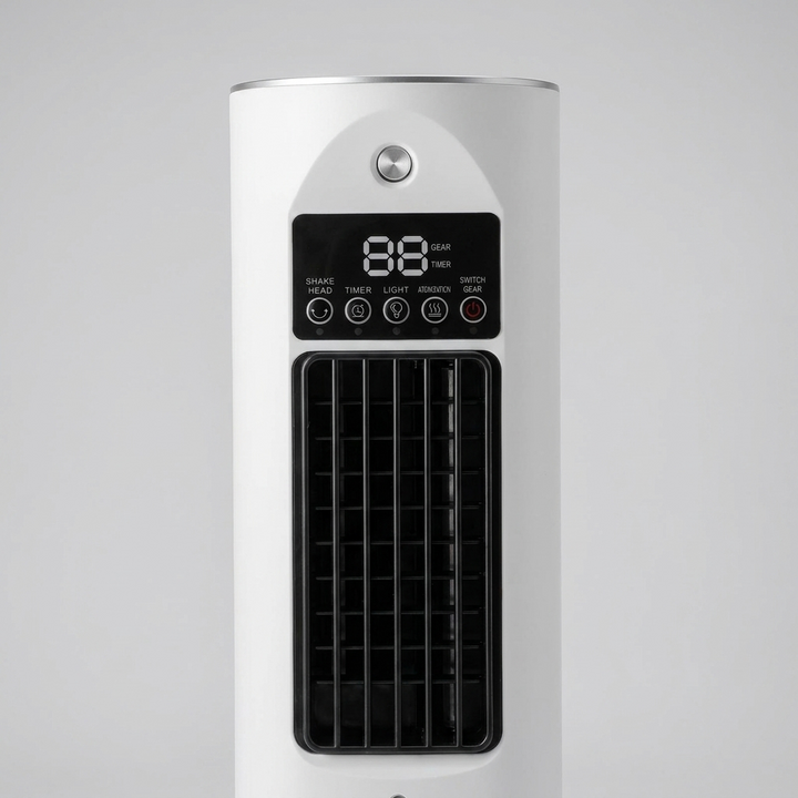 Portable Desktop Air Cooler Fan with Humidifier, USB Powered, Bladeless, 6-Speed, Remote Control